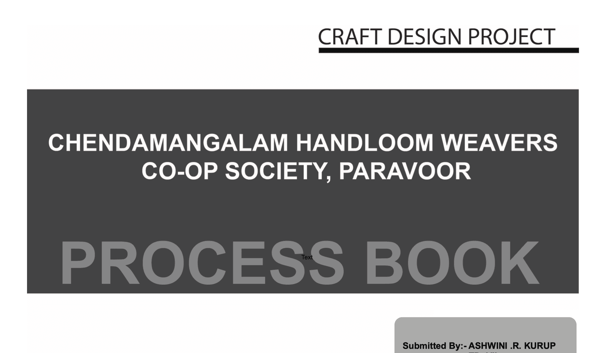Traditional craft research — plate 01