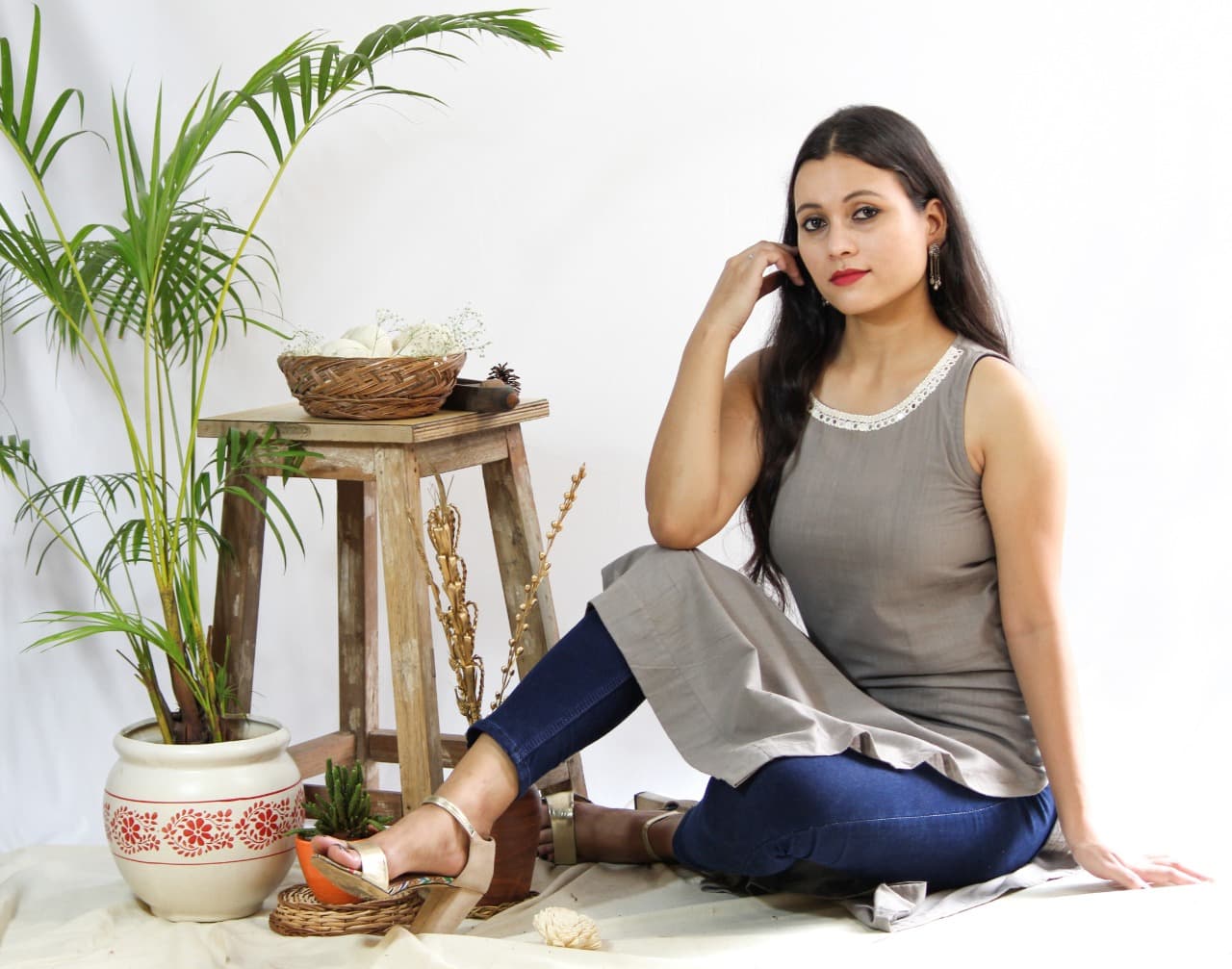 Natural dyed Khadi apparel — look 19